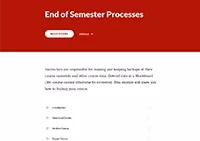 End of semester processes