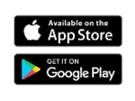 App Store and Google Play logo