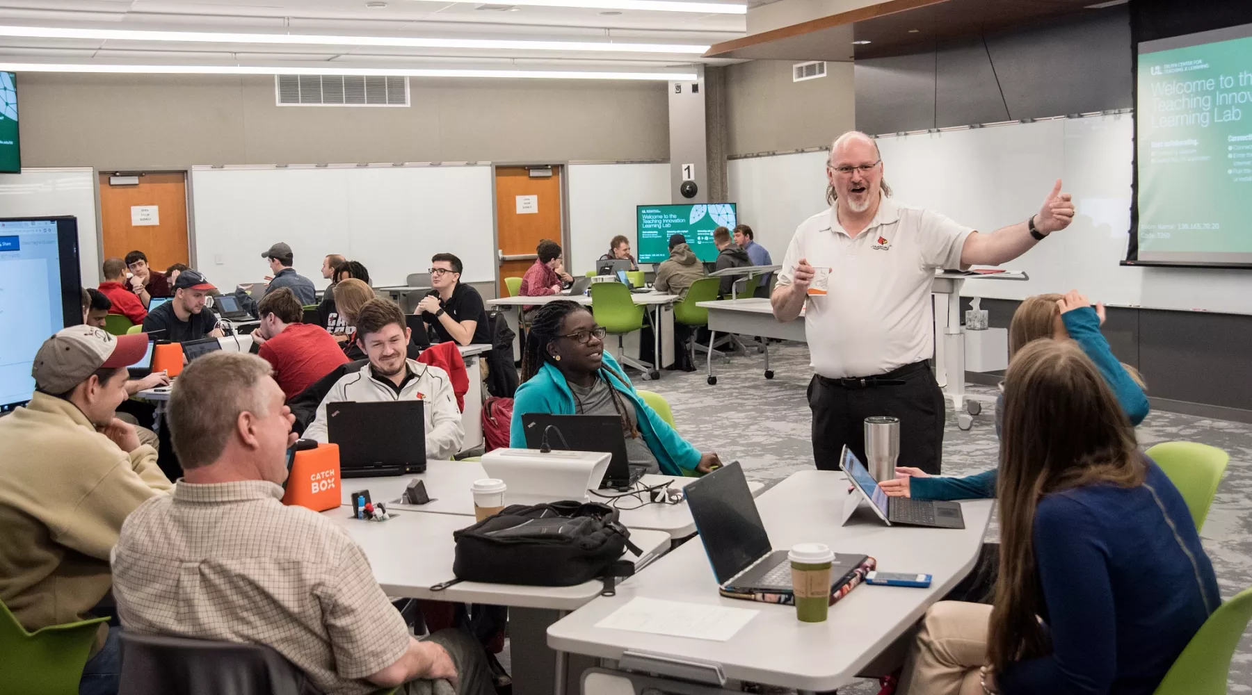 Instructor leads class in the TILL.