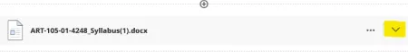 Example Course in Blackboard Syllabus file user interface